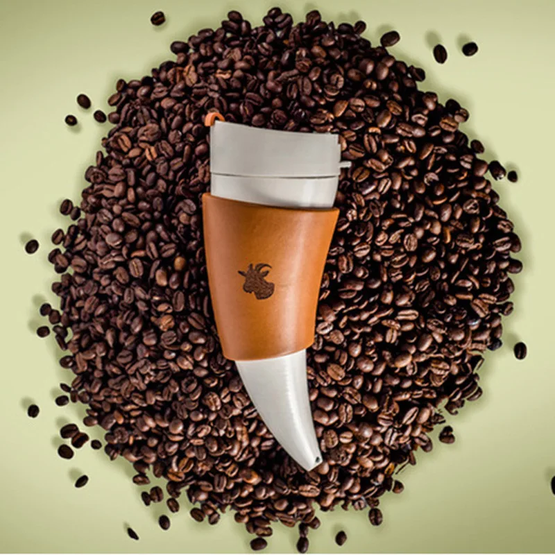 Изолированная чашка креативный термос из нержавеющей стали с козьими рожками