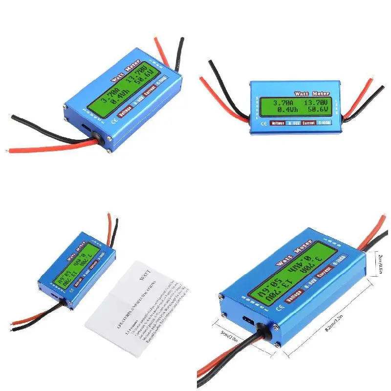 

Digital Monitor LCD Watt Meter 60V/100A DC Ammeter RC Battery Power Amp Analyzer UY8