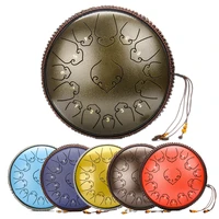 tongue drum 14 inch 15 notes handpan drum tank drum chakra drum for meditation yoga and zen with travel bag