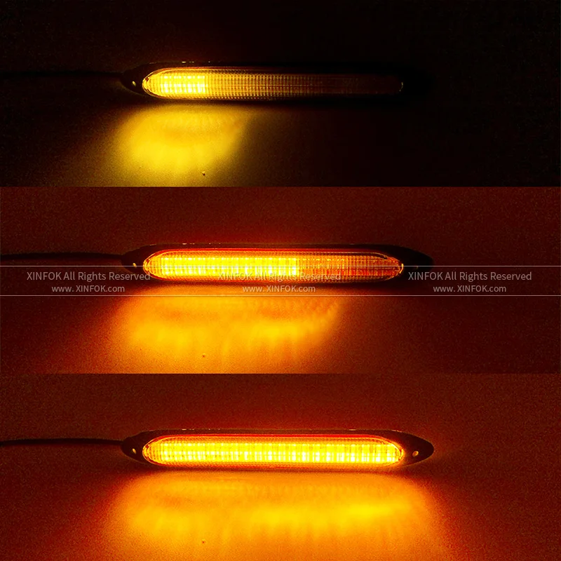 

2PCS Car LED Lights DRL DC 12V White Yellow Amber Driving Light Sequential Flow Turn Signals DIY External Waterproof Headlight