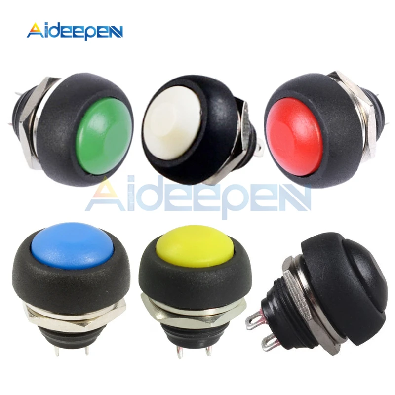 5 шт. водонепроницаемый 2 контактный мини переключатель с мгновенным нажатием 12