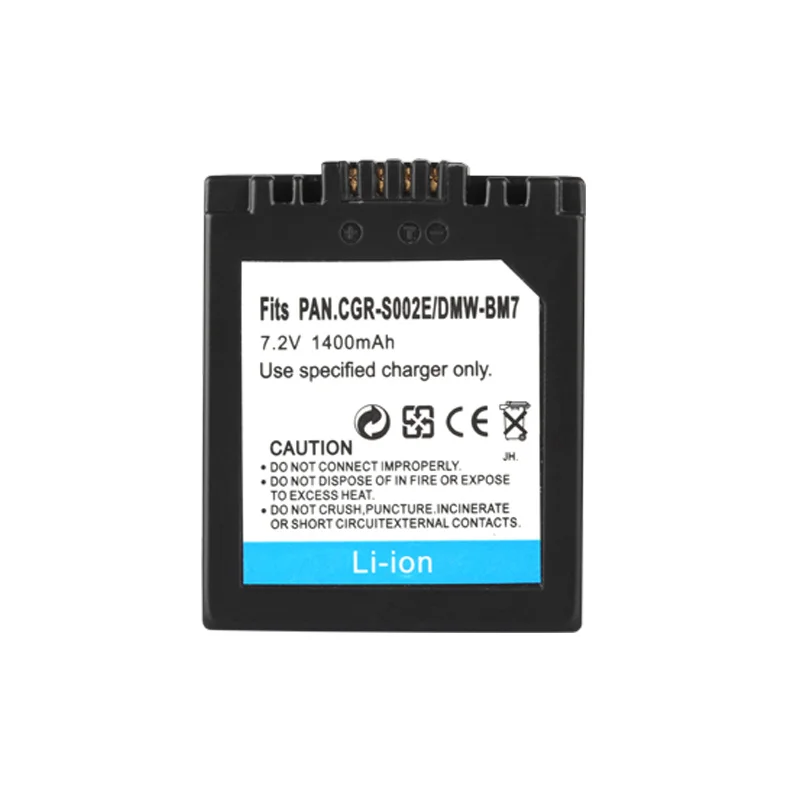 CGAS002E S002E CGA Батарея для цифрового фотоаппарата Panasonic S002 DMC FZ1 FZ10 FZ10EG K FZ3B 1400mAh