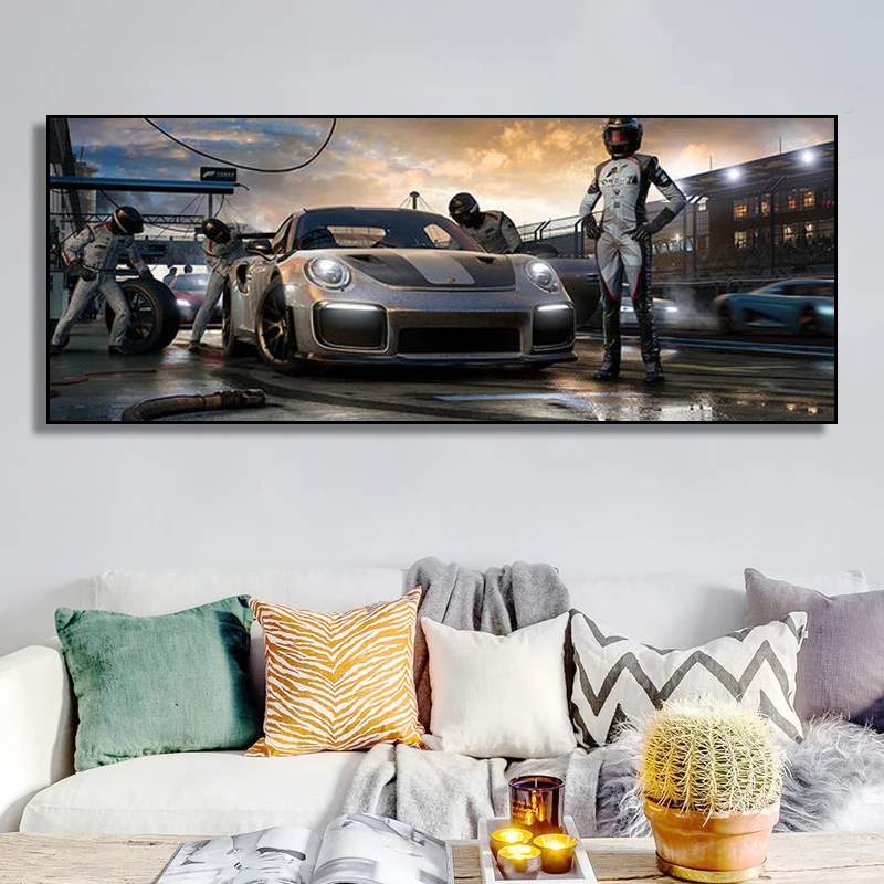 

Car Forza Motorsport 7 Porsches 911 Racing Sportcar Wall Art Posters and Prints Canvas Painting for Living Room Home Decoration