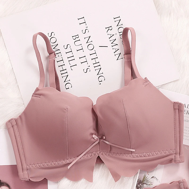 DERUILADY Comfortable Seamless Bras For Women Simple Solid Color Wireless Bralette Adjustable Push Up Bra Sexy Lingerie C Cup | Женская