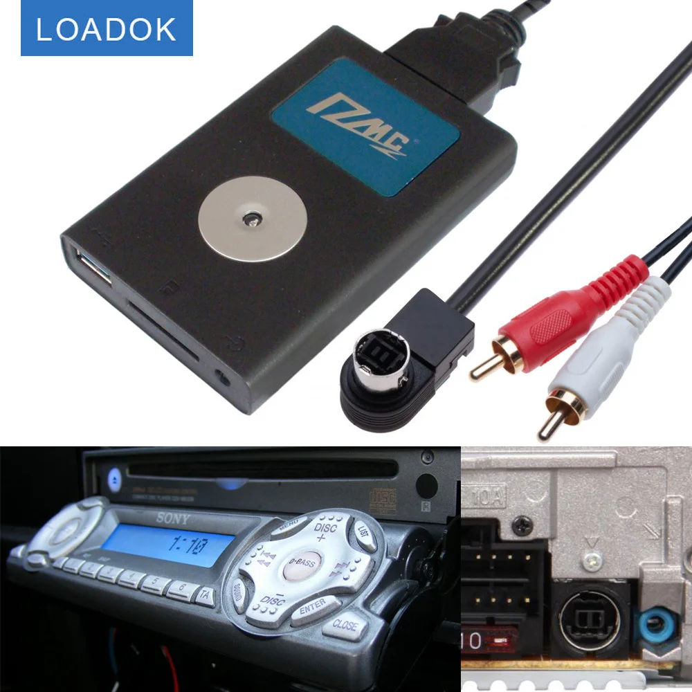 Автомобильный цифровой музыкальный адаптер Bluetooth USB 3 0 SD Drive AUX для Sony Head Unit CDC Plug Radio