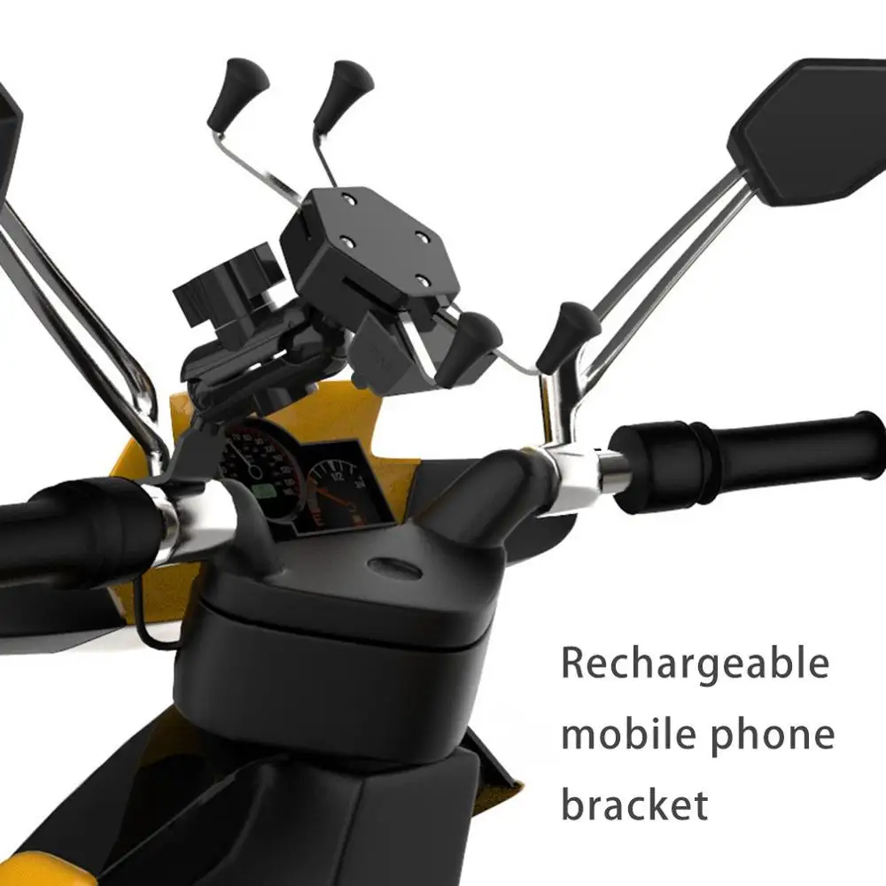 

Motorcycle Scooter X-Type Charger Mobile Phone Holder Bracket Usb Car Charging