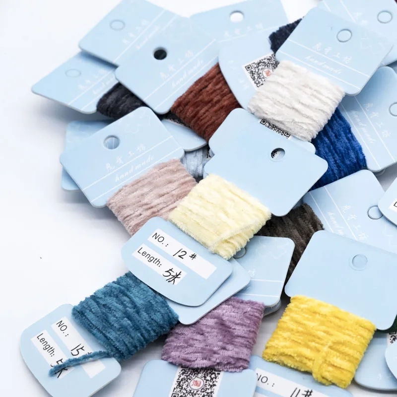 Аксессуары для французской вышивки материал синель однотонный 24 цвета 5 метров