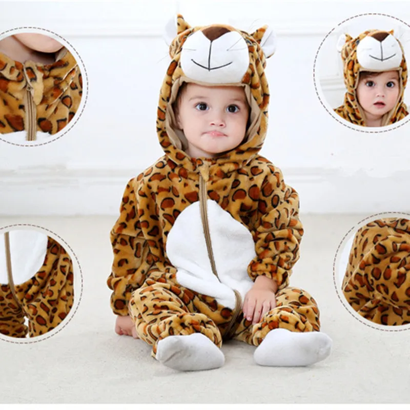 

Baby Girls Boys Jumpsuit 2021 Spring Autumn Newborn Infant Flannel Animal Shape Long-Sleeved Romper For 3-24 Months