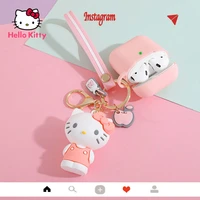 hello kitty wireless bluetooth compatible headset protective case for apple airpods 12 generation