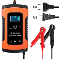 12v 6a full automatic car battery charger intelligent fast power charging pulse repair charger wet dry lead acid battery charger