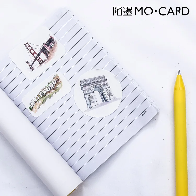 Шт/набор забавный мир дневник-блокнот для заметок наклейки пакет разместил его