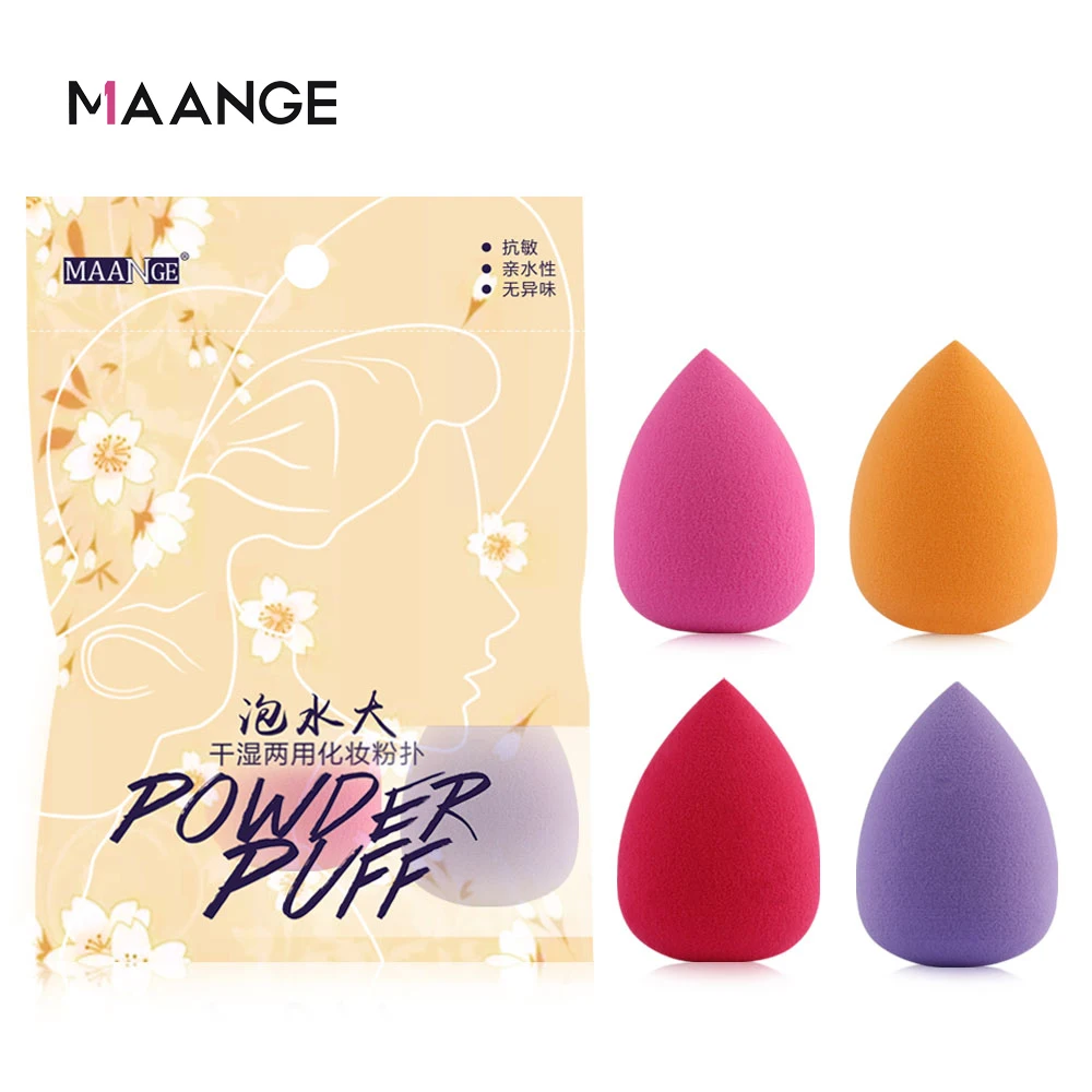 4 шт. пуховка для макияжа в форме капли воды смешивание губок |