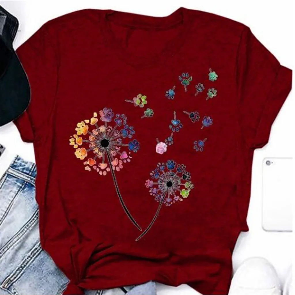 Футболка женская оверсайз с милым принтом модная рубашка в Корейском стиле