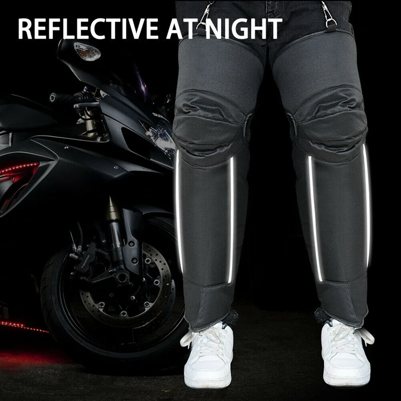 Теплые Чехлы для леггинсов из ткани Оксфорд защита колена мотоцикла наколенник