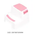 2 Steps Double Stool Plastic 280 lbs for Kids Anti-Slip Child Ladder Childrens Non-slip Feet Increase Bathroom Toilet Stool