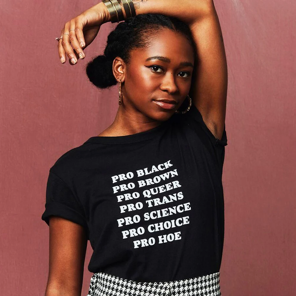 

Black Lives Matter Unisex Pro Black Pro Brown Pro Queer Quotes Slogan T-Shirt Black People Human Rights Tee LGBTQ Pride Shirt