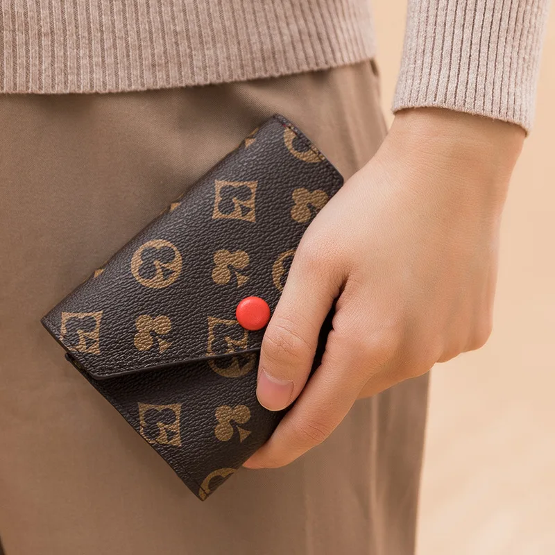 

Luxury Wallet Money Coin Clip Card Id Holder Women's Clutch Bag Small Portable Handheld Bags Fashion Print Men's Wallets 2021