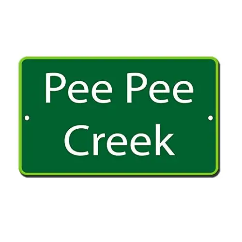 

Engineer Grade tin Sign 12x8inches,Pee Pee Creek,Aluminum Metal Signs Vintage Funny Warning SignsHome Gate Door Decor Sign Retro