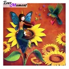 Когда-либо в настоящий момент 5D DIY холст для алмазной живописи с украшением в виде бабочки; На подсолнечника, мозаичный Рисунок вышивка Наборы лучший подарок для малыша 5L1310