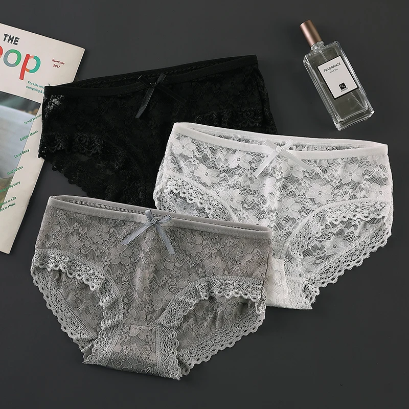 

Sexy Lace Panties Women Fashion Cozy Lingerie Tempting Briefs Low Waist Intimates Underwear High Quality Women's Underpant