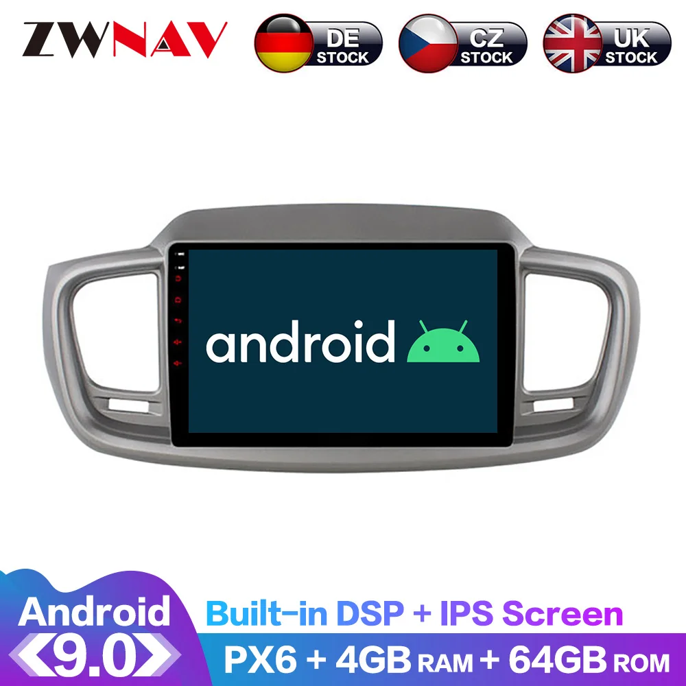 

Автомагнитола PX6 DSP с DVD-плеером, Android 9,0, 4 + 64 ГБ, GPS-навигацией, для Kia Sorento 2015-2018