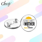 Броши CHSXY для ТВ-шоу HIMYM Синие французские желтые фото-зонт стеклянный кабошон брошь, значок на булавке рубашка куртка воротник ювелирные изделия