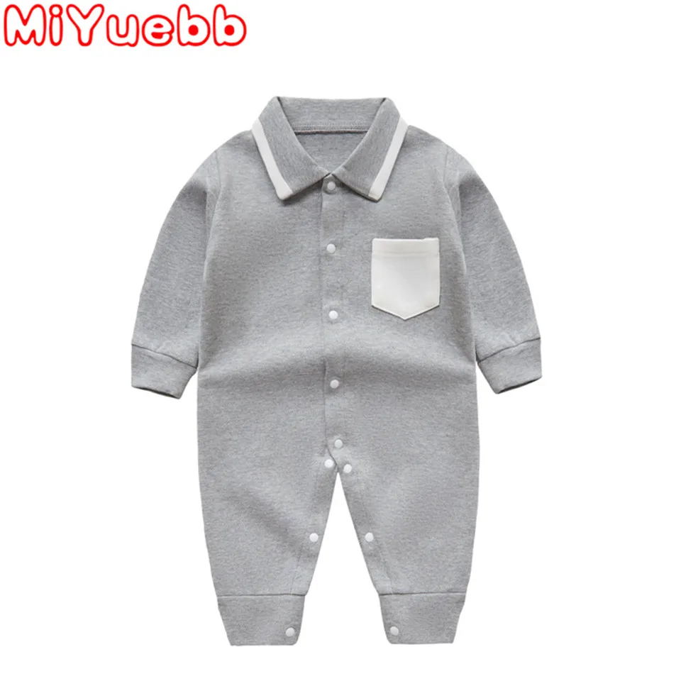 Рождественская Одежда для новорожденных хлопковый Детский комбинезон с