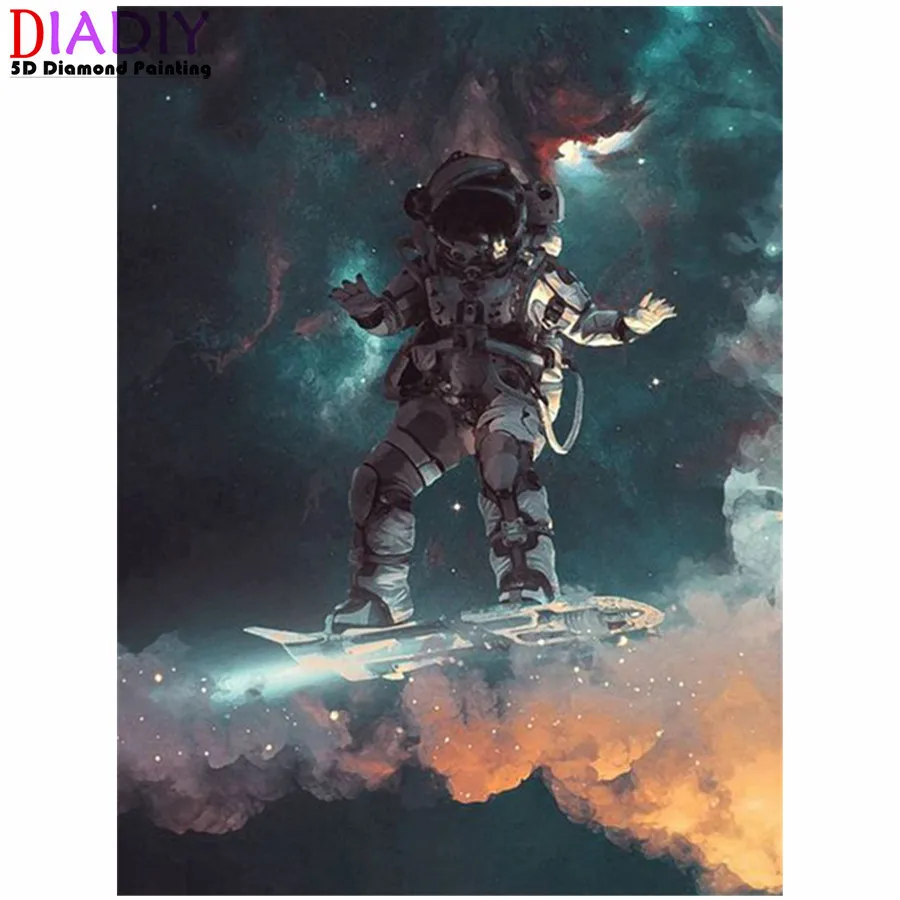 

Outer Space Scenery Diy 5D Diamond Paintings Astronaut Full Square and Round Embroidery Mosaic Cross Stitch for Special Gifts