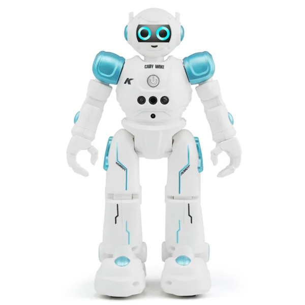Синий JJRC R11 обучающая игрушка-робот умный программируемый для ходьбы музыка танцы боевой защитник Robo дети Robotica комплект Rc робот - Цвет: Синий