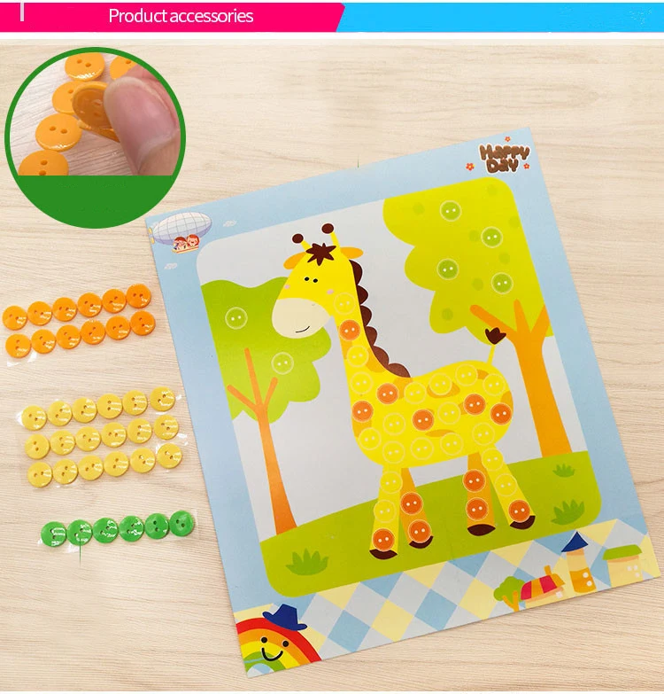 Кнопка живопись детей ручной работы детский сад творческий DIY игрушка паста