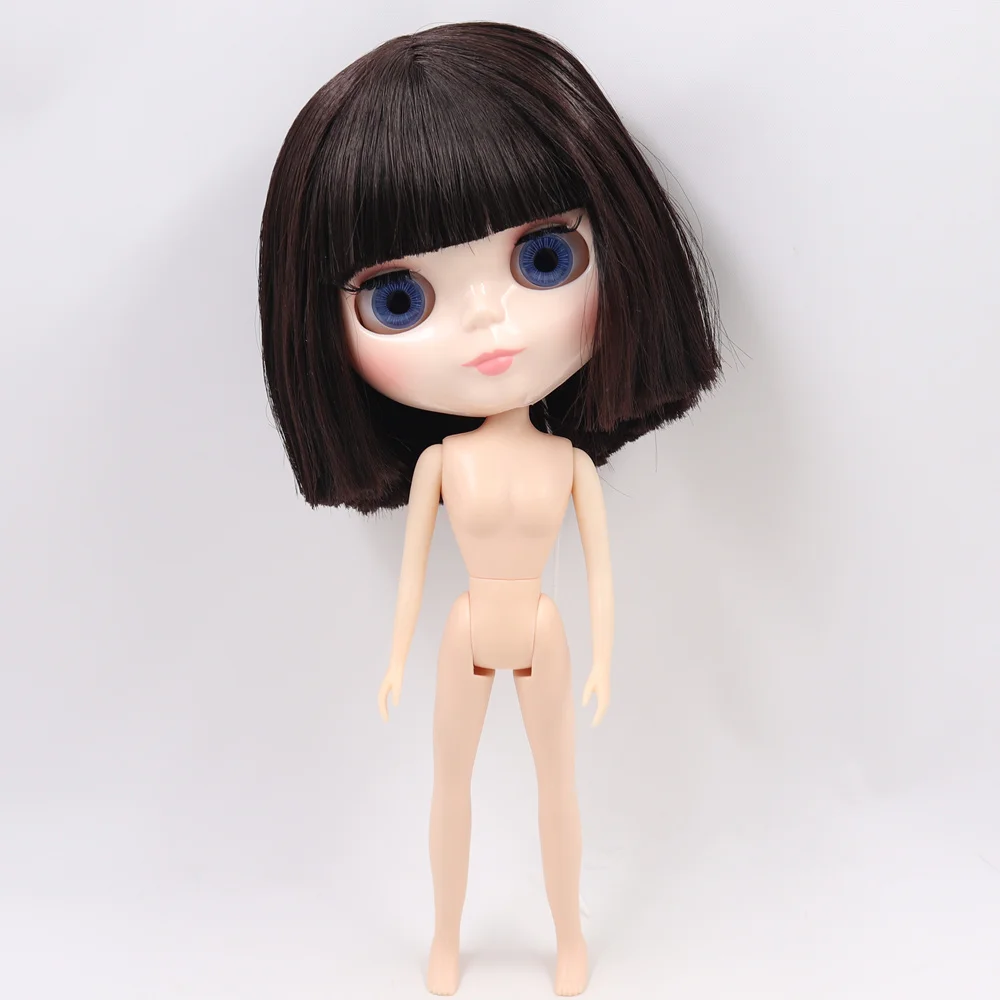 nude doll Ледяной обнаженный Blyth кукла Licca тело белая кожа и черная кожа с короткими волосами 1/6 BJD JERRYBERRY PULLIP - Цвет: nude doll