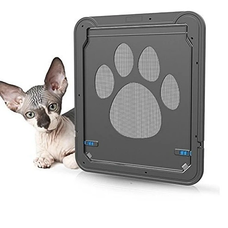 Дверь для домашних животных безопасная запирающаяся магнитная защита на