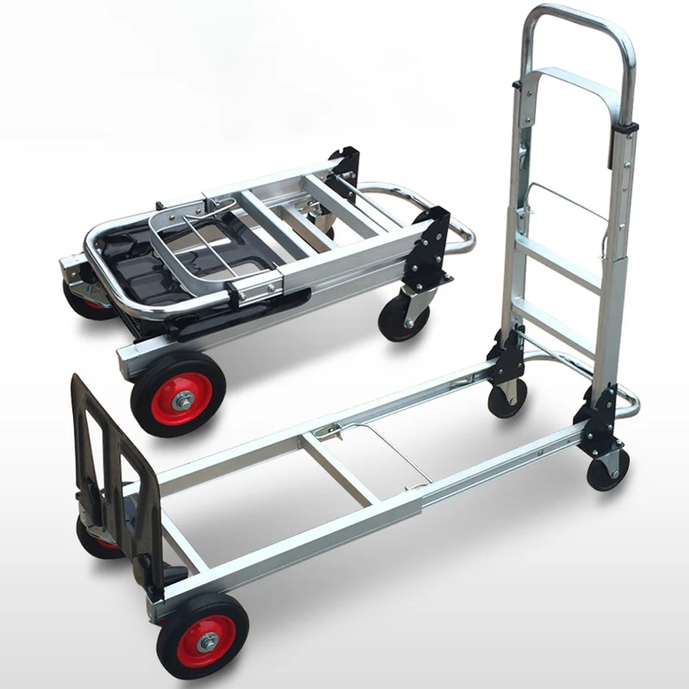 Portable Shopping Flat Trailer Trolley Folding Truck Barrow Cart Travel Luggage Shopping Cart