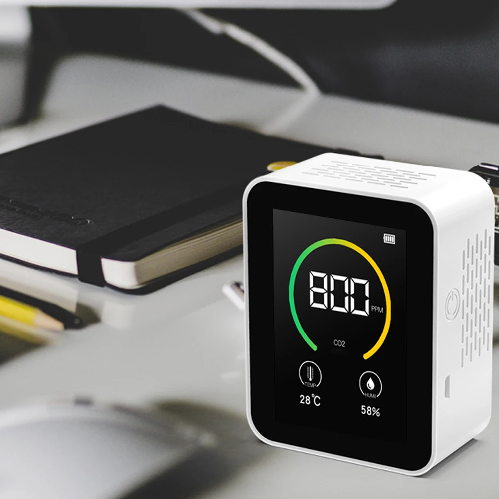 

Carbon Dioxide Detector Air Quality Meter Monitor Gas Analyzer Accurate Reliable Digital AQI And CO2 Detector For Home Office