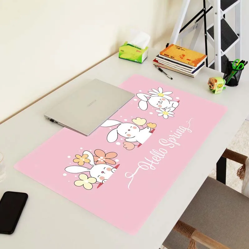 

Children's desk mat study desk desk student homework mat rabbit pattern computer desk cloth waterproof silicone desk cloth