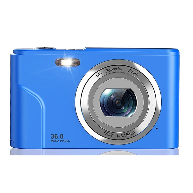 

1080P 36.0 Mega Pixels Digital Camera with 16X Digital Zoom, LCD Screen, Portable Mini Cameras for Students Teens