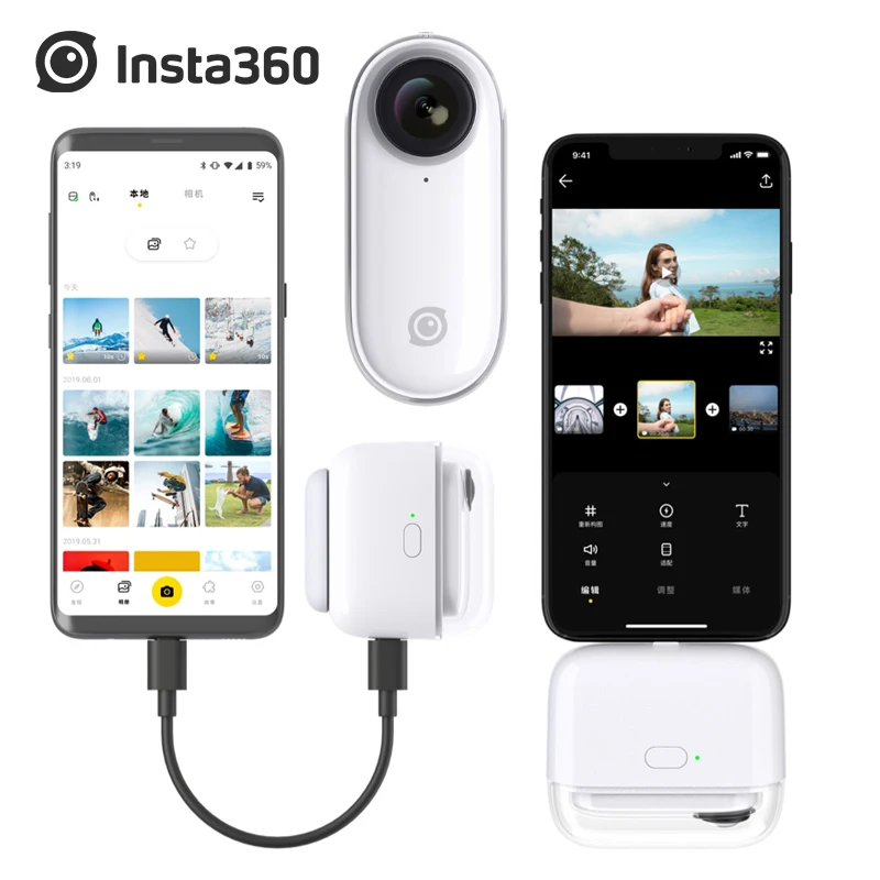 

Original Insta360 GO 1080P Video Action Camera for YouTuber Vlog Sport Outdoor AI Auto Editing Hands-free Panoramic Mini Camera