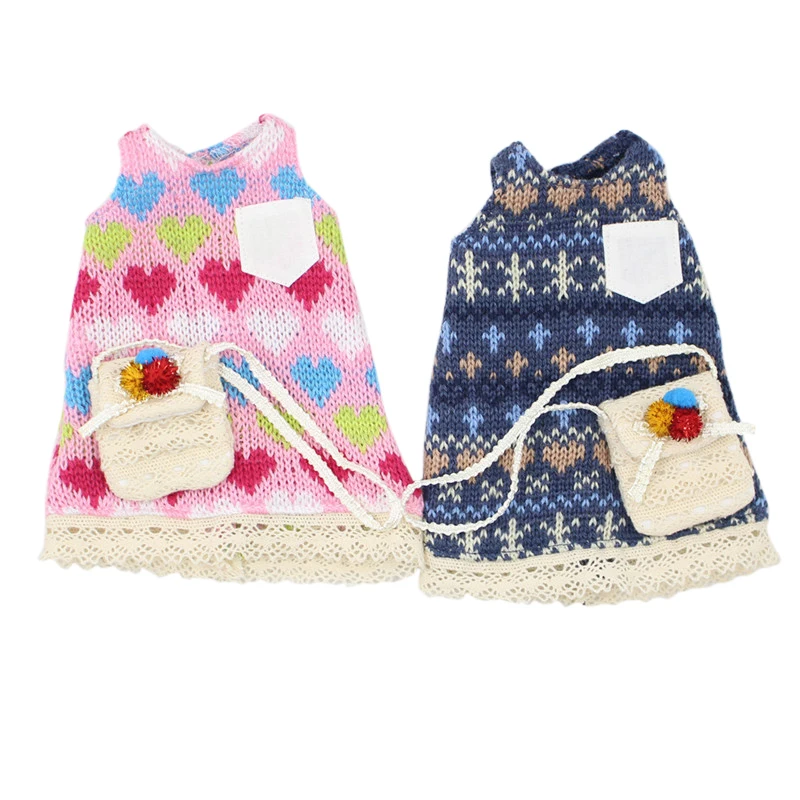 Наряды для пышной куклы Blyth без рукавов свитер два стиля вышивки 1/6 BJD|blythe factory|factory