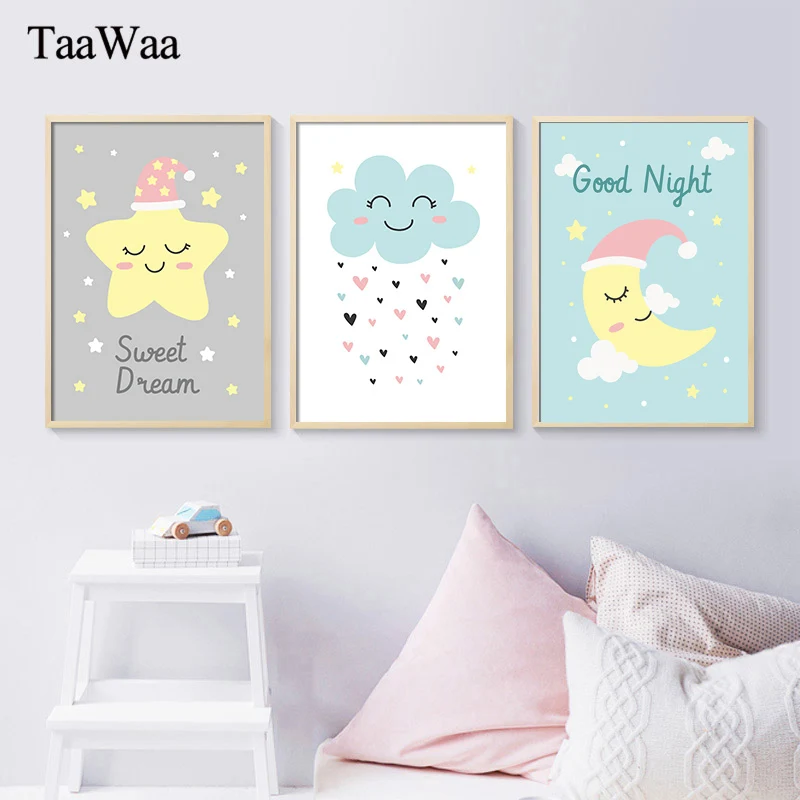 Настенный декор для детской комнаты TAAWAA постер с милыми рисунками в