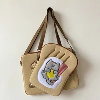cute cat laptop bag 11 13 inch sleeve case for mac ipad pro shoulder bag cartoon tablet case storage bags pouch for girl women