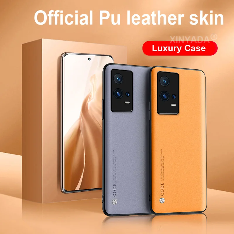 

For Vivo Y21 Y21s Y33s Case Pu Leather Silicone TPU Case For iQOO 8 Pro iQOO8 Back Cover Shell