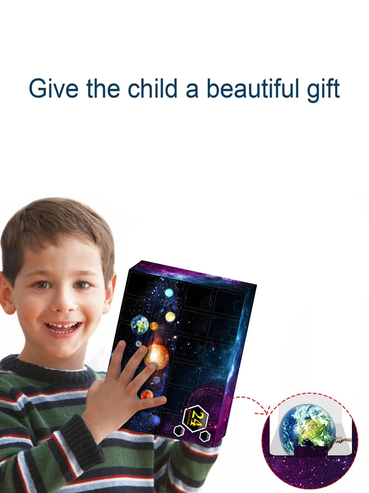 

Christmas Advent Calendar planets Gift Box Education Toys Xmas Pendant Gift Box For Kids Adults Christmas Gift Blind Box