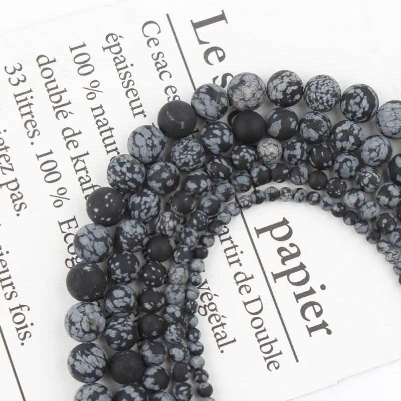 Натуральный камень матовые снежные хлопья яшмы вокруг свободные бусины для