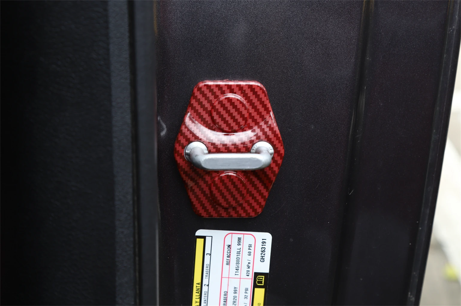

Car Door Lock Panel Frame Colorful Decal Cover Trim Sticker for Dodge Challenger 2012+ Car Interior Decorative Accessories 2pcs