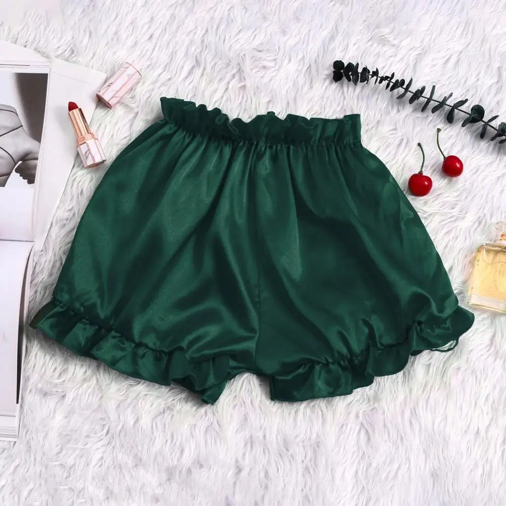 Шорты женские шелковые атласные пикантное нижнее белье с эластичным поясом