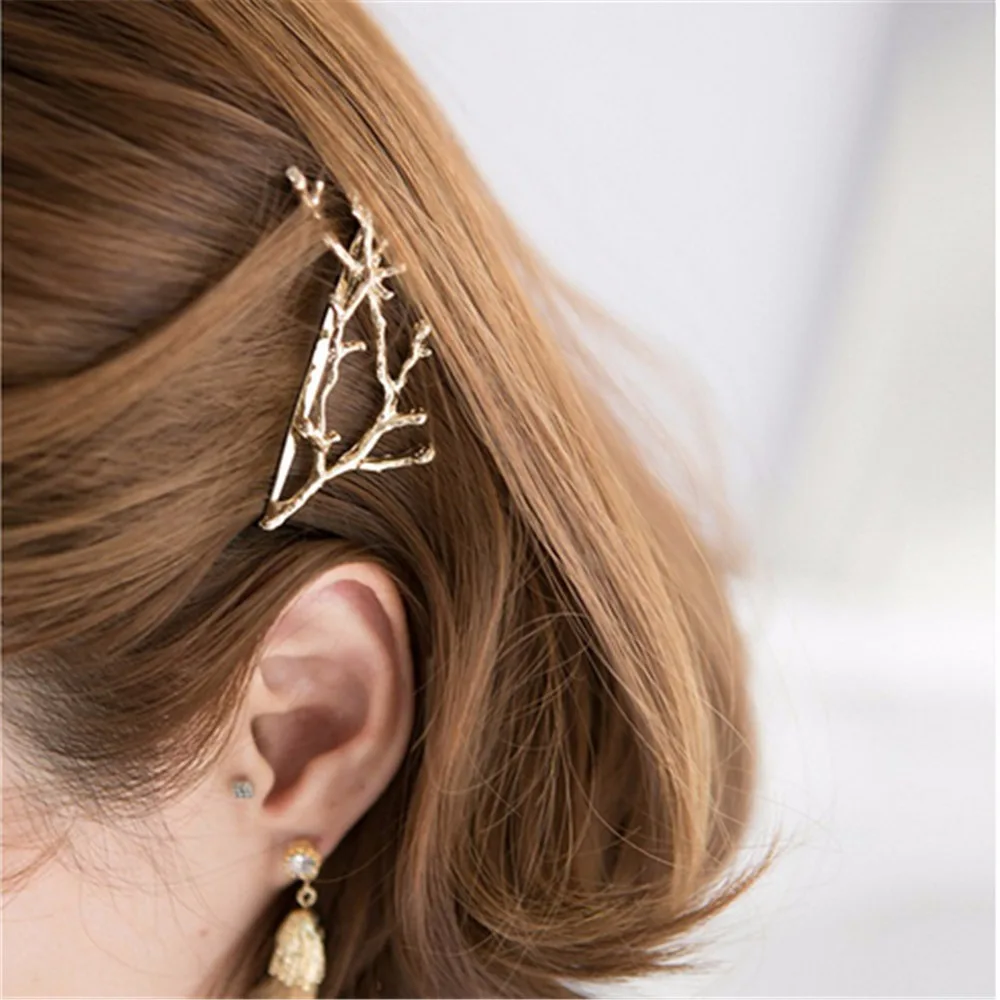 2020 элегантные металлические золотые и серебряные аксессуары для волос в виде