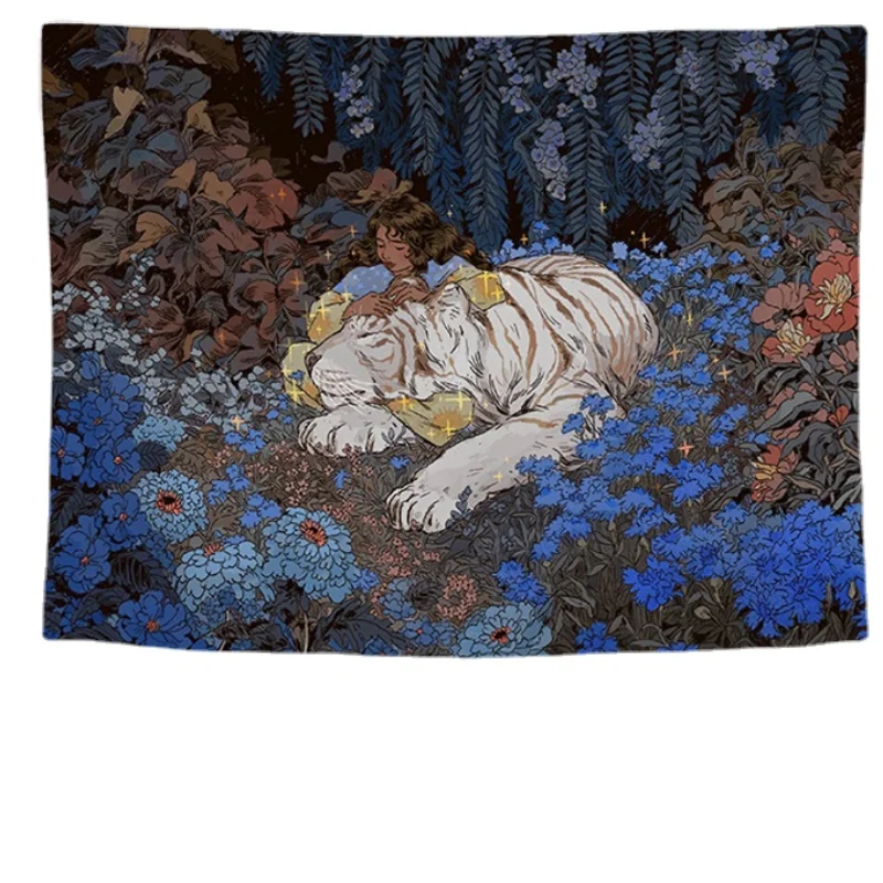 Винтажный Ретро гобелен пейзаж креативное Психоделическое искусство настенное