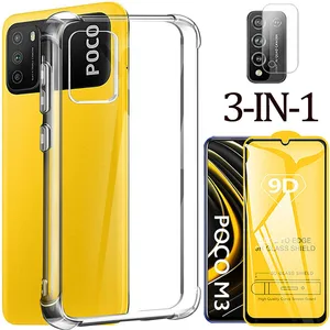 casecameraglass for pocophone f3 silicone cases poco x3 xiaomi poco f2pro phone cover pocofone x3 m3 nfc pro poco x3pro case free global shipping