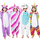 Пижама-кигуруми детская, фланелевая, в виде единорога