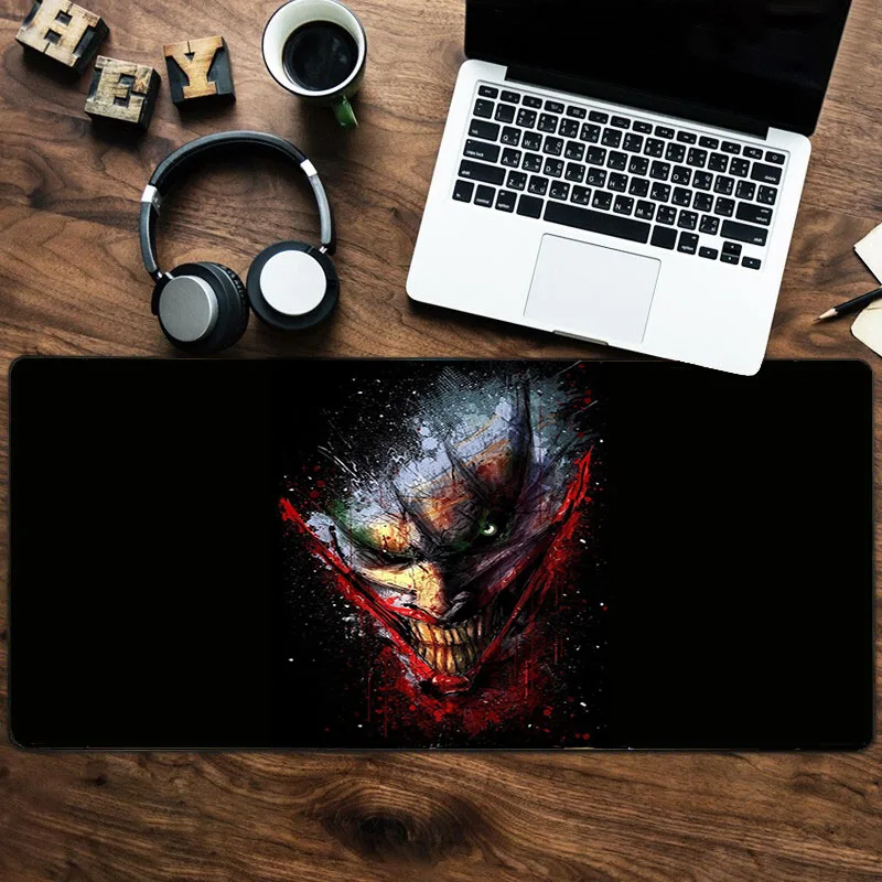 

RGB Joker large game cartoon anime mouse pad oversized seam keyboard mat table mat non-slip mat mouse pad gamer